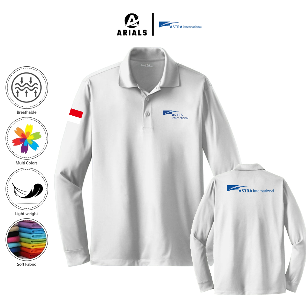 Arials Polo shirt Baju Kaos Kerah Lengan Panjang PT Astra International