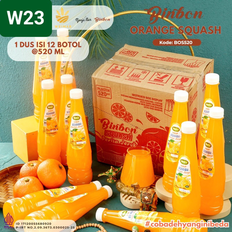 

Matris - Sirup Lebaran Binbon Orange Squash 500ml / Hampers Lebaran Paket 1 Sirup Murah Enak