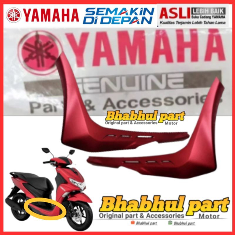 COVER BODY BODI BAWAH SAMPING PIJAKAN KAKI FREEGO 125 MERAH DOFF KANAN KIRI ORIGINAL YAMAHA B5D-F171