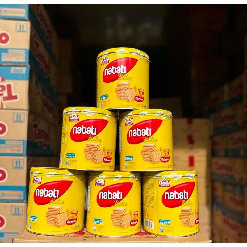 

NABATI WAFER KALENG 240g sekarton isi 6 NABATI COKLAT NABATI BITES RHICOCO, NABATI KEJU