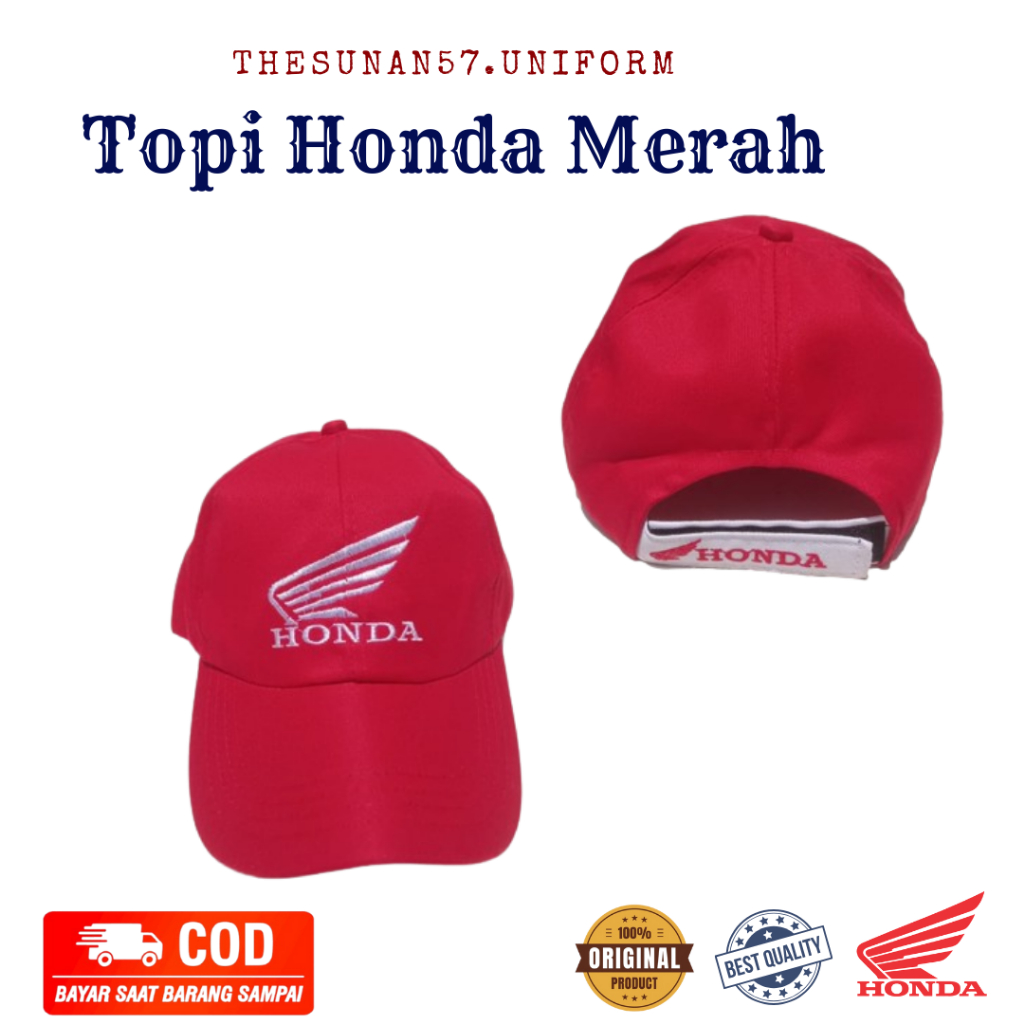 STYLOX STORE || TOPI HONDA MEKANIK MERAH || TOPI MEKANIK MERAH || TOPI HONDA || TOPI AHASS || TOPI H