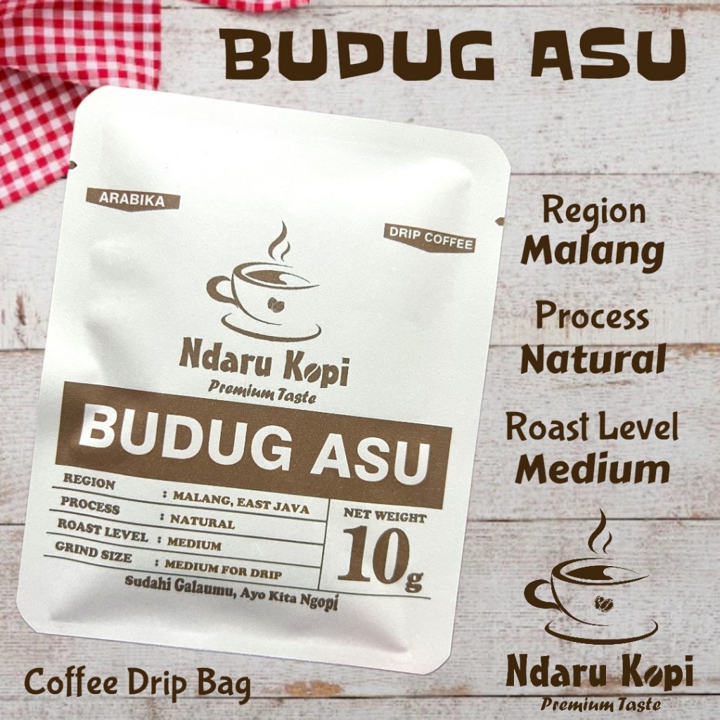 

Kopi Arabika Budug Asu - Drip Bag Coffee Ndaru Kopi, Cita Rasa Khas Kota Malang yang Menyejukkan