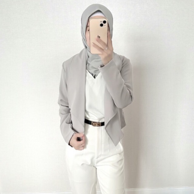 BELLA MOSA Zenith Blazer Wanita Kerja Premium Atasan Formal Korea Outer Casual Vintage Atasan Korean