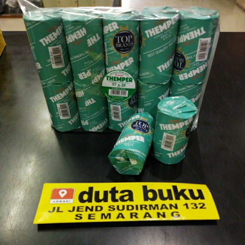 

Kertas Struk Roll Kasir EDC / Thermal Paper Register Roll Eprint 57 x 30 Economic Hijau