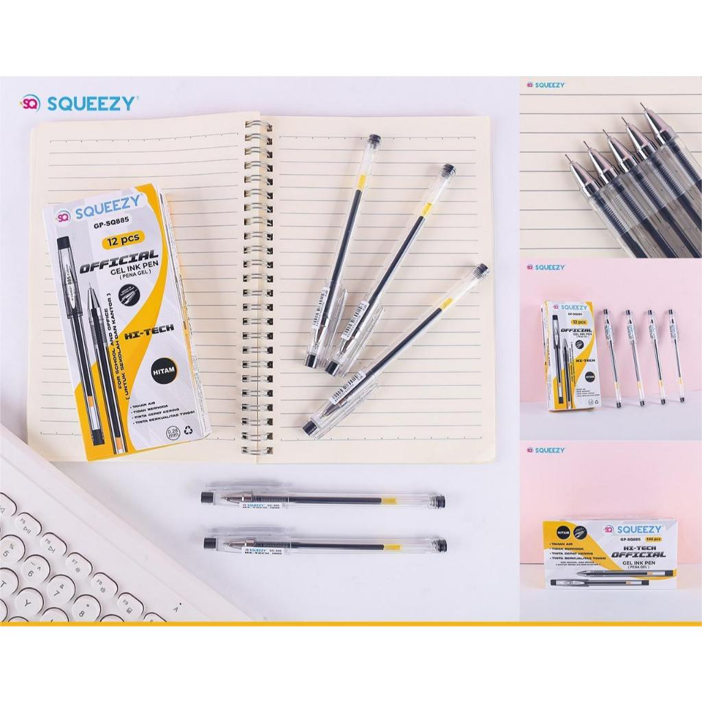 

[ PAK ] Pulpen/Gel Pen Hi-Tech-H SQUEEZY Hi-Tech Hitech Hi-Tec HitecH Murah 0.28 Safari isi 12 Pcs
