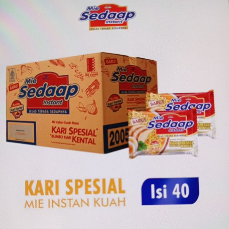 

Mie sedaap instan rasa kari special {1Dus isi 40pcs}