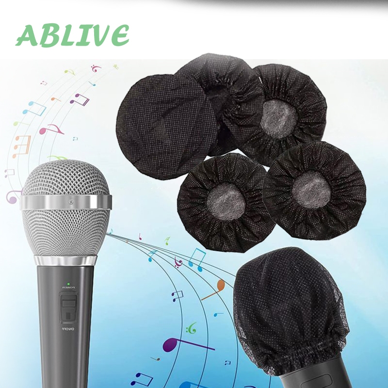 Isi 100 Sarung Mic Non-Woven Cover Microphone Tutup Pelindung Microphone