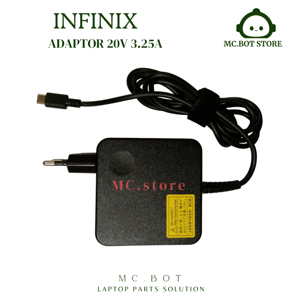 Charger Adaptor Laptop Infinix Inbook X1 Core i3 20V-3.25A 65W