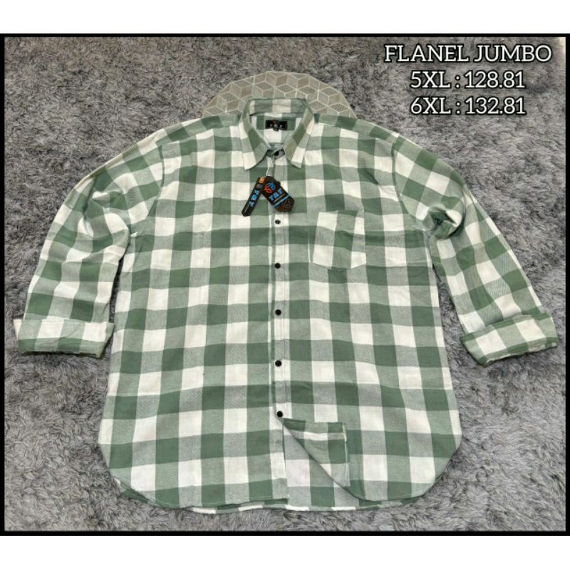 Baju Kemeja Flanel Super Jumbo/Kemeja Flanel Jumbo Oversize 5XL+6XL