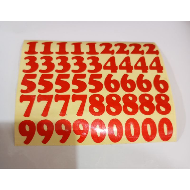 

Stiker angka cutting (merah)