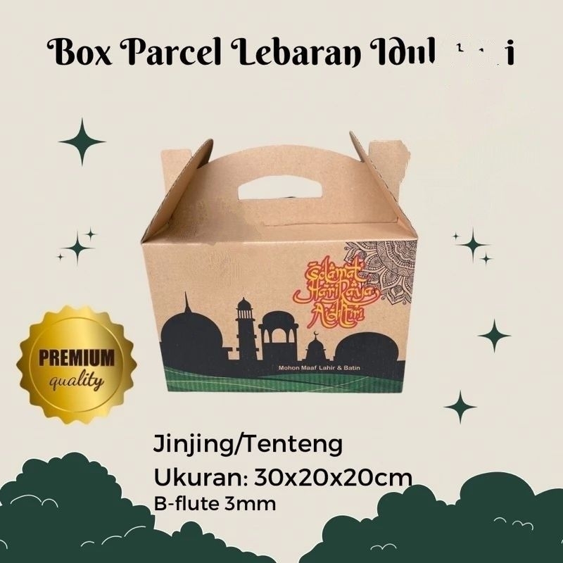 

KARDUS BOX Parcel Lebaran Jinjing 30x20x20 cm