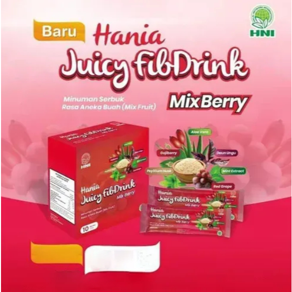 

Hania Juicy Fibdrink Mixberry (HERBAL DIET ALAMI) SEMINGGU TURUN 3-5 KG - HNI HPAI BPOM