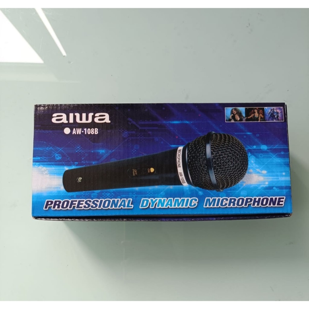 [happy shop] Microphone Kabel AIWA AW-108B / Microphone Genggam AIWA AW-108B / Microphone AIWA AW-10