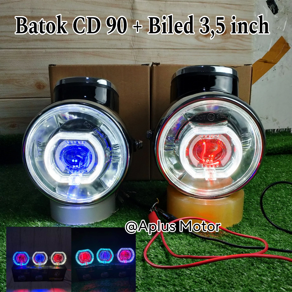 Batok CD 90 Set Speedo Fungsi Set Lampu Depan Billed 3,5 inch PNP CB GL GL 100 CD 90 S90 CD90