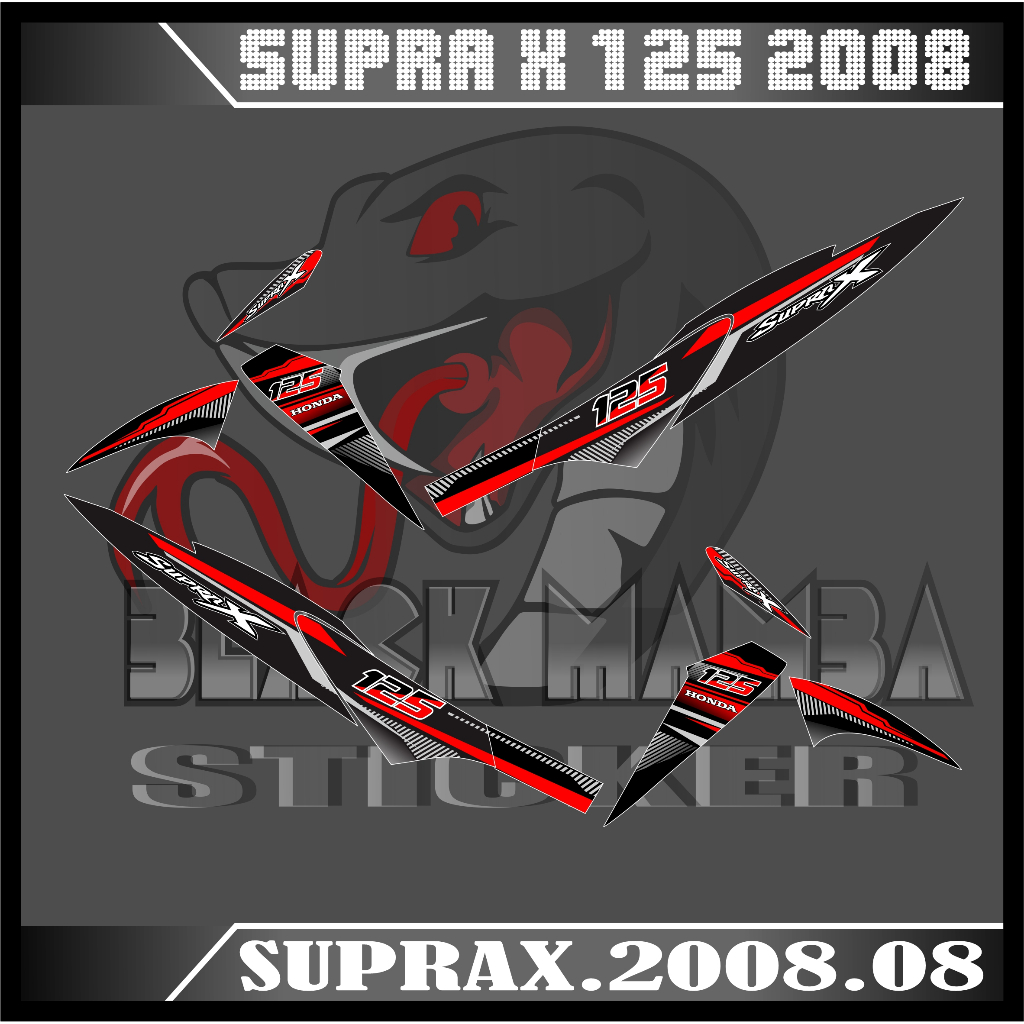 STRIPING SUPRA X 125 2008 STIKER SUPRA X 125 STICKER LIS LIST SUPRA X 125 2008 CODE 08