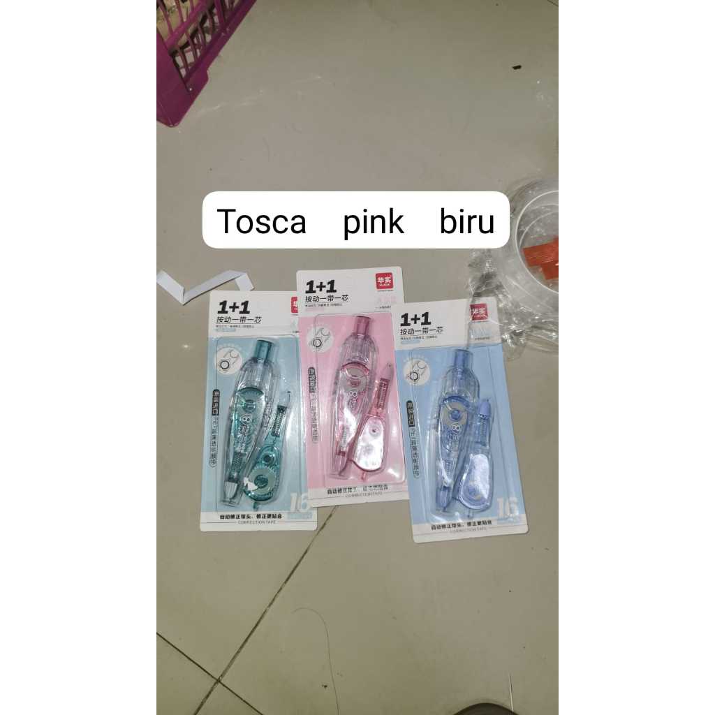 

tipex roll HUASI KODE hs 97002 model cetrek plus refill ( alat 8 meter + refill 8 meter) pet ( ga mudah kusut dan pemakaiannya mudah) by evercross
