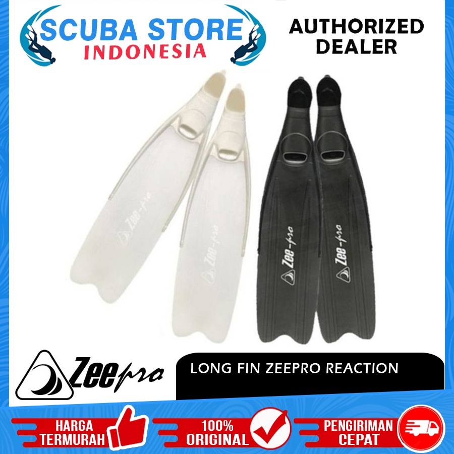 Long Fin Zeepro Reaction B-Fins Kaki Katak Panjang Selam Freediving Spearfishing Freedive Apnea