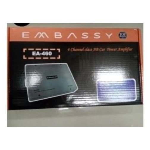 POWER AMPLIFIER 4 CHANNEL EMBASSY EA 460 BASS BOOSTER / POWER MOBIL EMBASSY EA-460 4 CHANNEL 10000 W