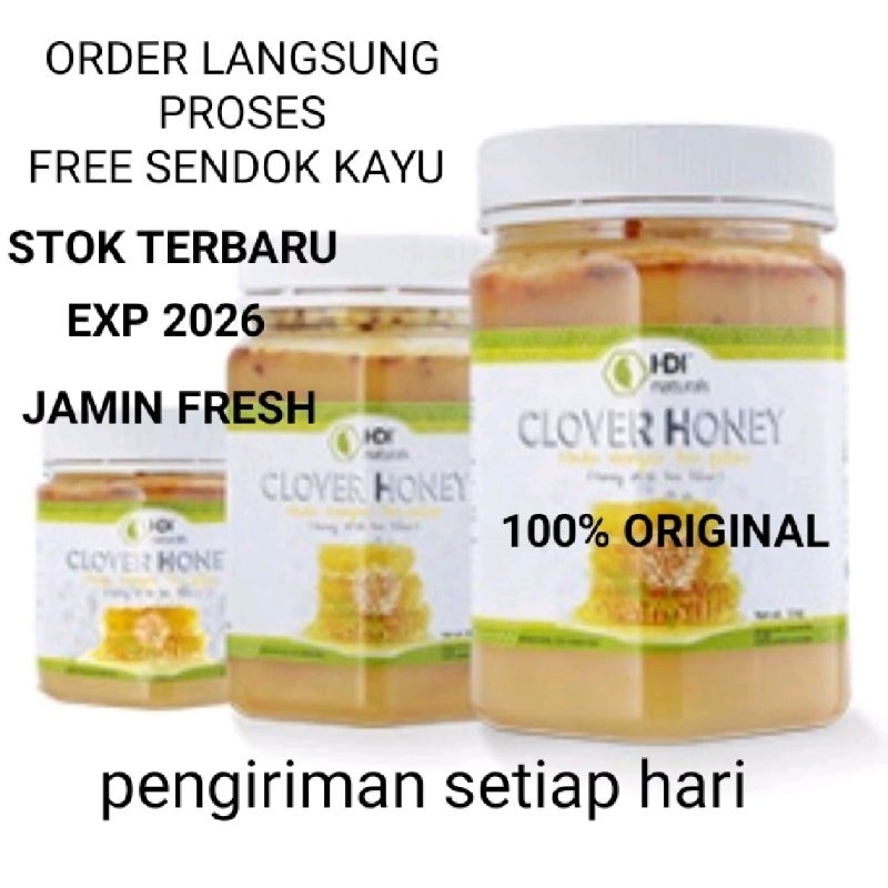 

Madu Clover Honey(1kg,500gr,250gr)free sendok kayu Exp 2026