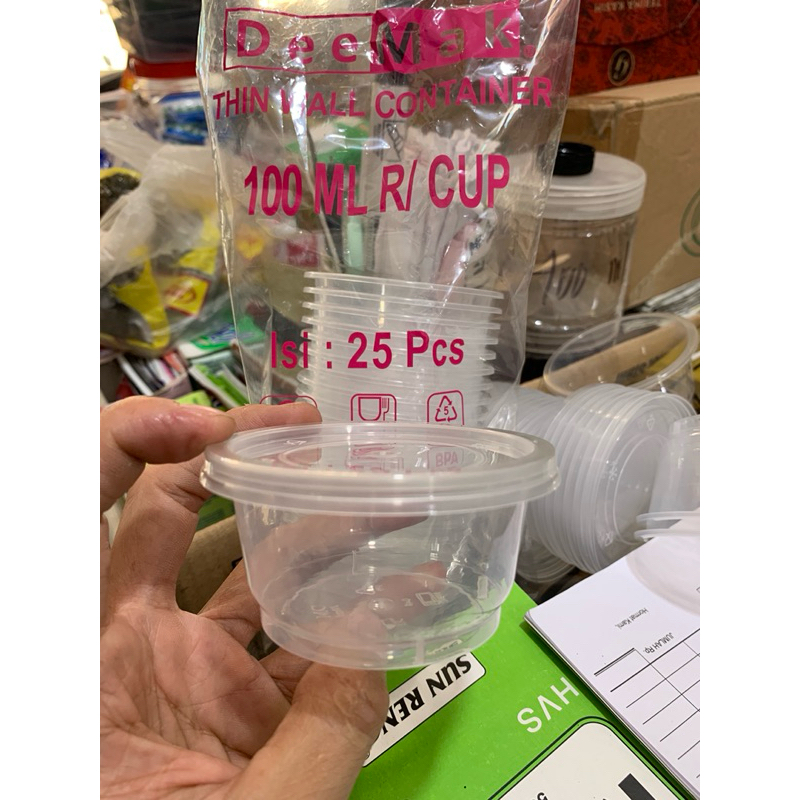 Thinwal DM 100ml / Thinwall Merpati 100ml / Thinwall tutup pisah 100ml