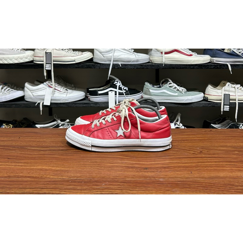 Converse One Star Leather Merah