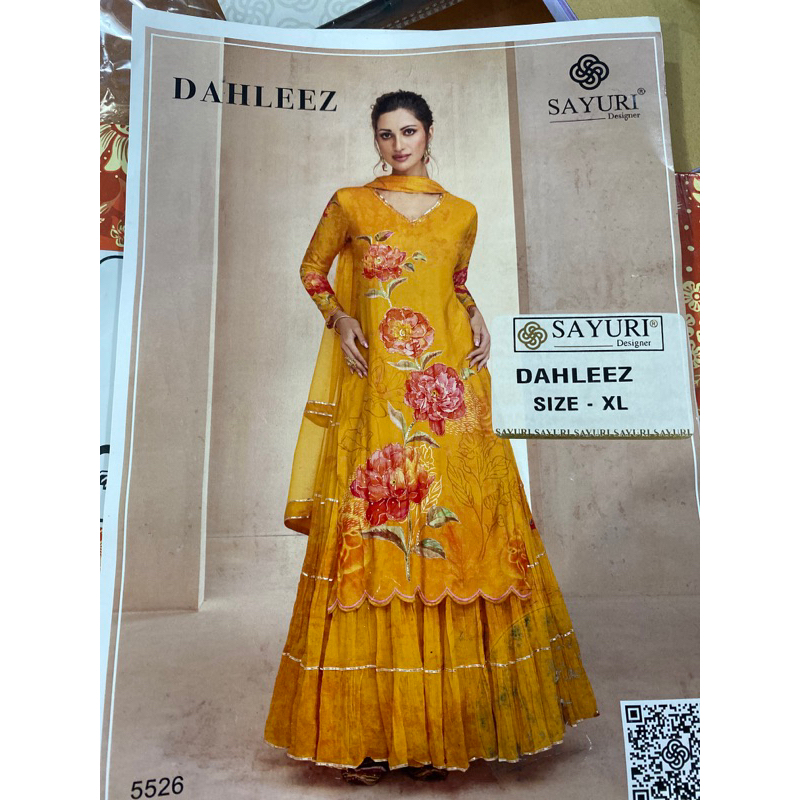 Baju India original / gamis india motif bunga