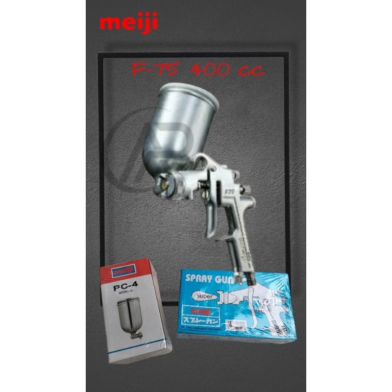 Spray Gun Kompresor Tabung Atas 400 cc F-75 - MEIJI