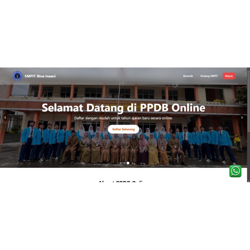 Website PPDB Online metode SAW