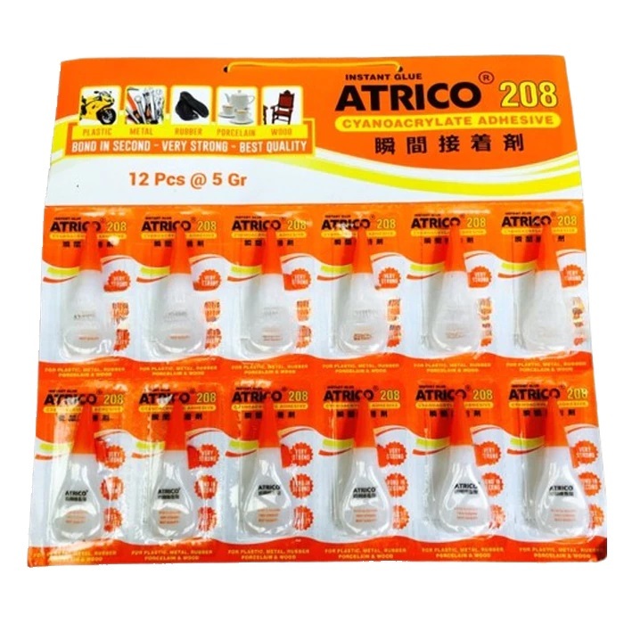 

Lem Atrico 208 Super Power Glue Lem Cair Super Kuat/Lem Atrico 208 Lem Renceng