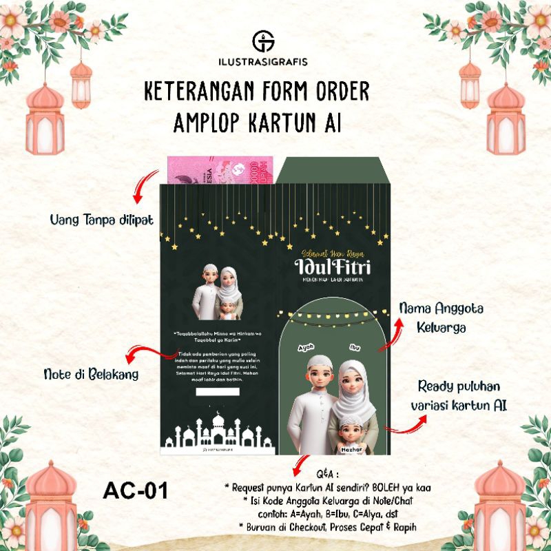 

Amplop Lebaran Idul Fitri 2025 Custom Kartun AI Lucu Unik Kekinian