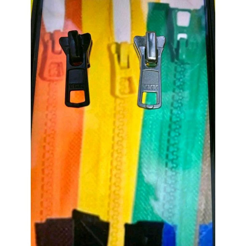 Kepala Resleting Jaket Zipper Head Kepala Zipper YEE Vislon No 5 Nikel Silver / KEPALA RESLETING VIS