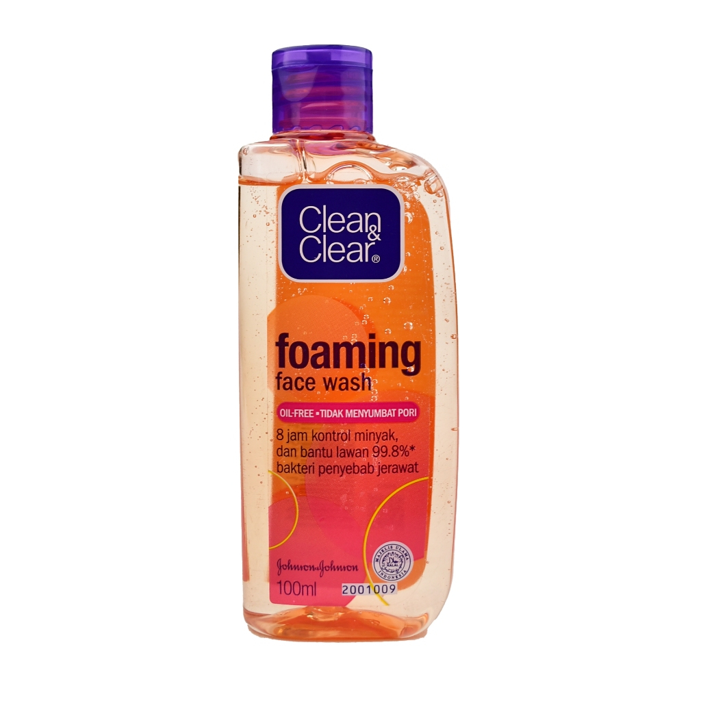 Clean & Clear Foaming Facial Wash | Natural Bright | Deep Action Cleanser 100ml