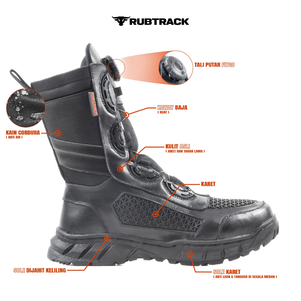 RUBTRACK Boa Tali Putar Series Sepatu Pdl Pria