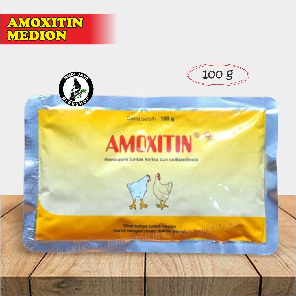 AMOXITIN 250 GRAM MEDION OBAT AYAM BEBEK SAKIT NGOROK PILEK PULLORUM SALMONELLA SESAK SULIT NAFAS