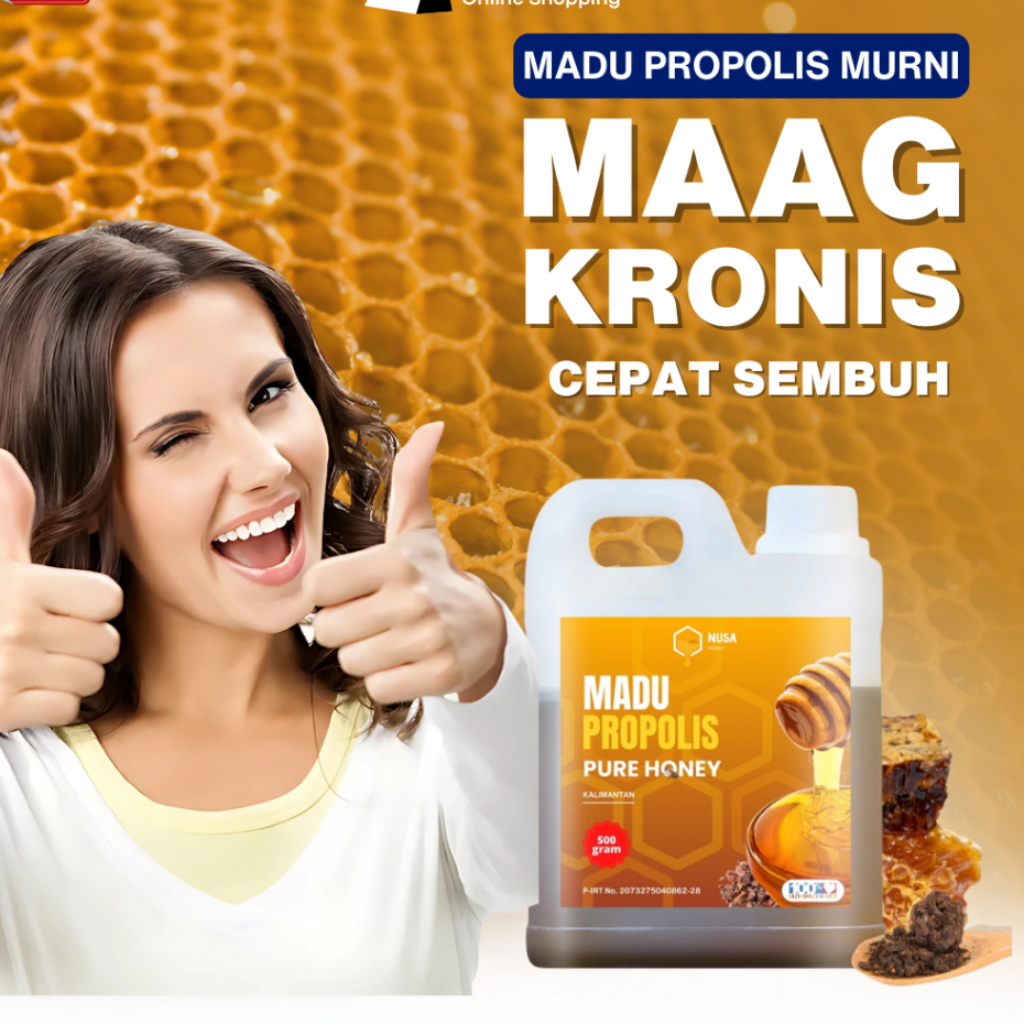 

Madu Propolis Herbal Lambung Asli untuk Maag Gerd Asam Lambung Kronis Madu Freshmag Original