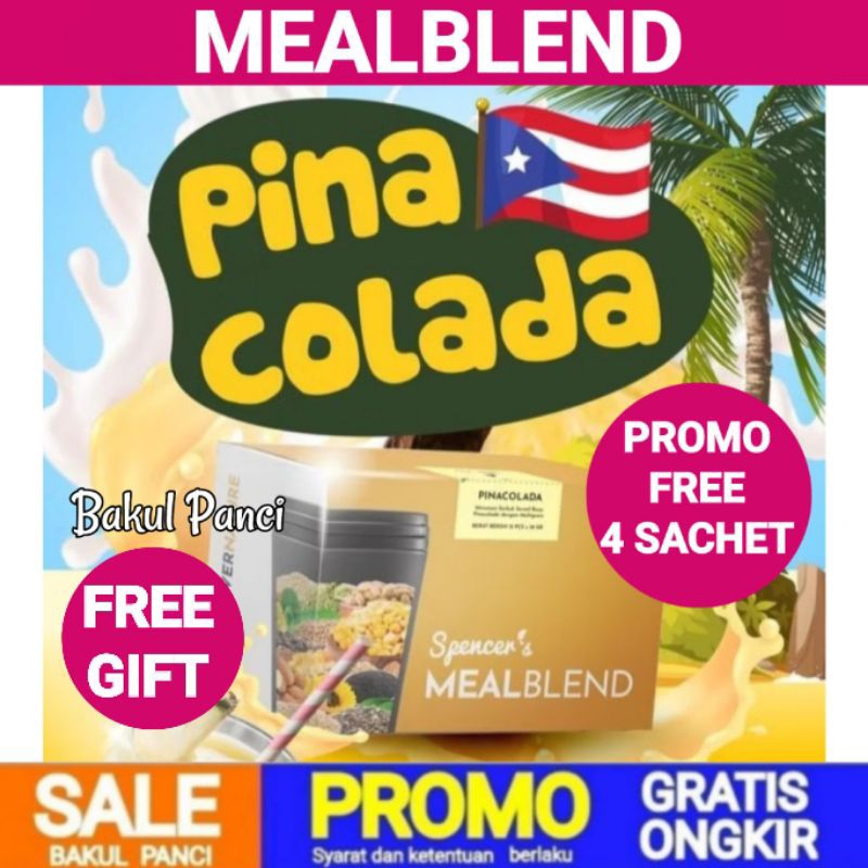 

SPENCER'S MEALBLEND - COMPLETE NUTRITION MEAL REPLACEMENT - SPENCER MEAL BLEND - NUTRISI HARIAN ALAMI DIET SEHAT METABOLISM BOOSTER - PINA COLADA
