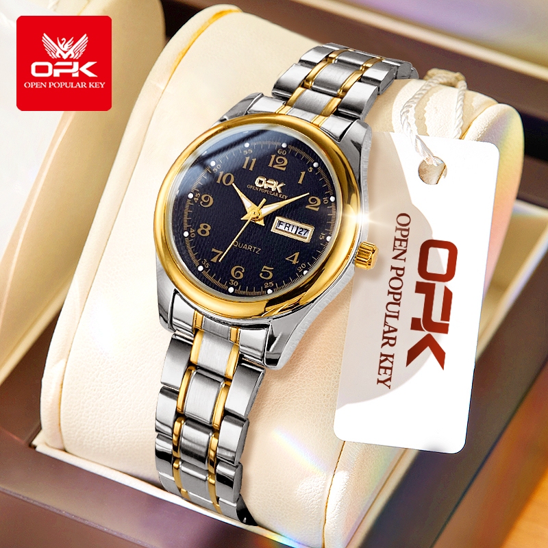 OPK Jam Tangan Wanita Anti Air Original Tahan Luminous Stainless Steel Women Watch Luxury Fashion