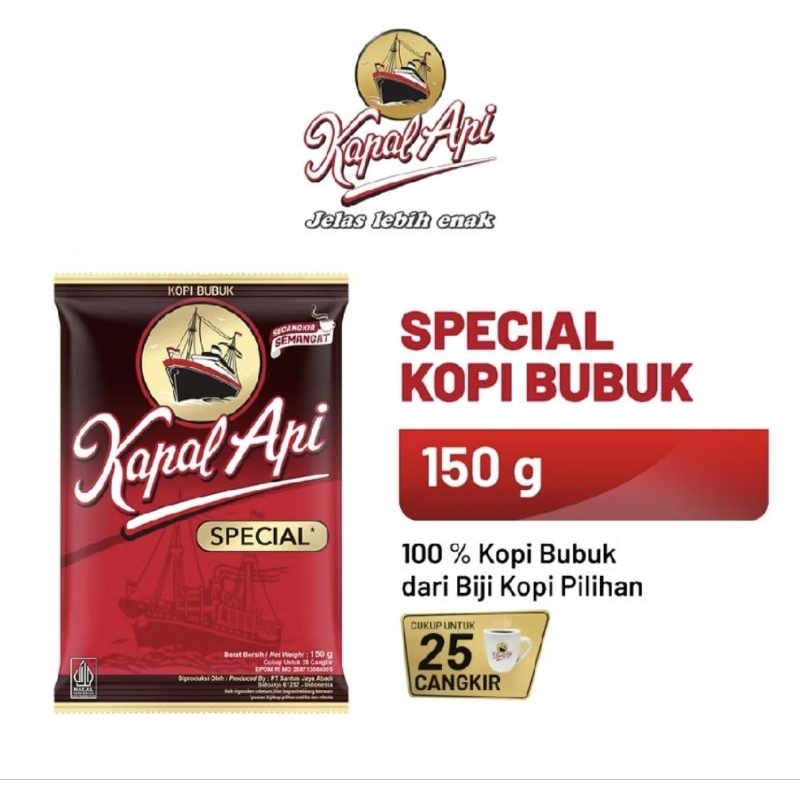 

Kapal Api Kopi Bubuk Special 150gr