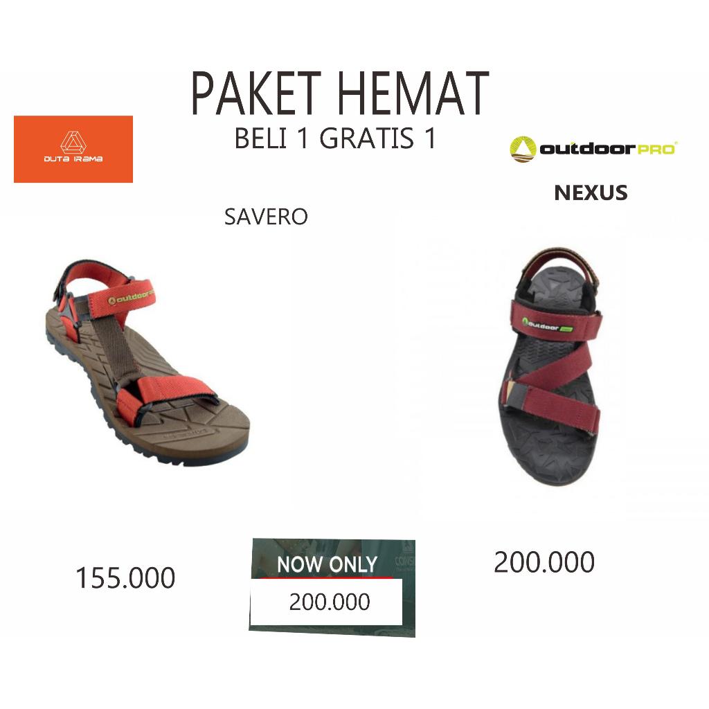 DUTAIRAMA - PAKET HEMAT BELI 1 GRATIS 1 SANDAL OUTDOOR NEXUS +  SAVERO