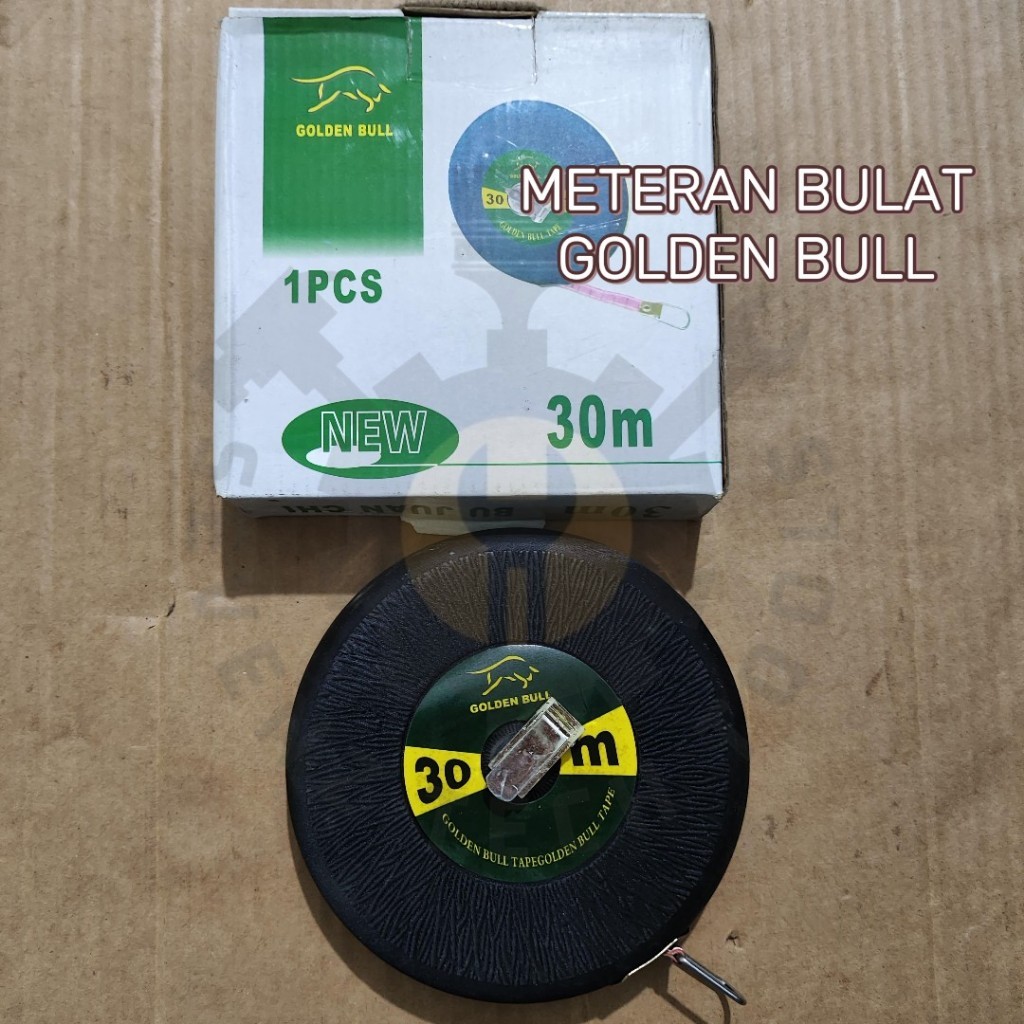 METERAN BULAT 30M GOLDEN BULL / METERAN KAIN / METERAN GULUNG KULIT/KAIN / METERAN KULI 30M GOLDEN B