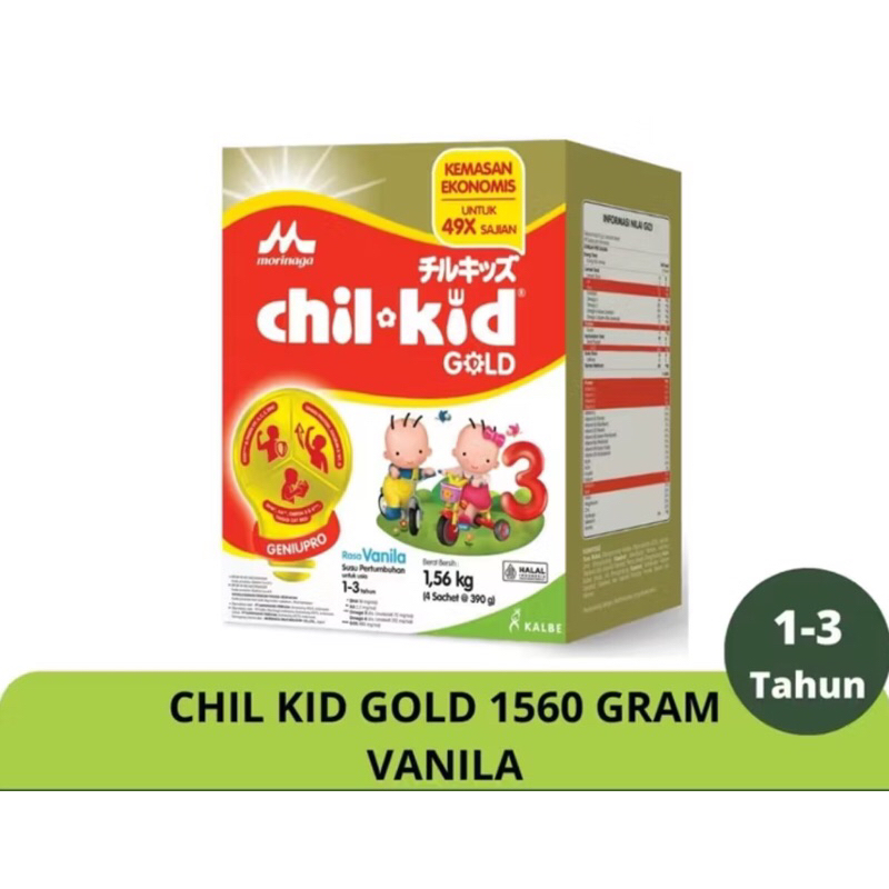 

Chil Kid Gold Vanila 1560 Gram - Susu untuk Usia 1-3 Tahun