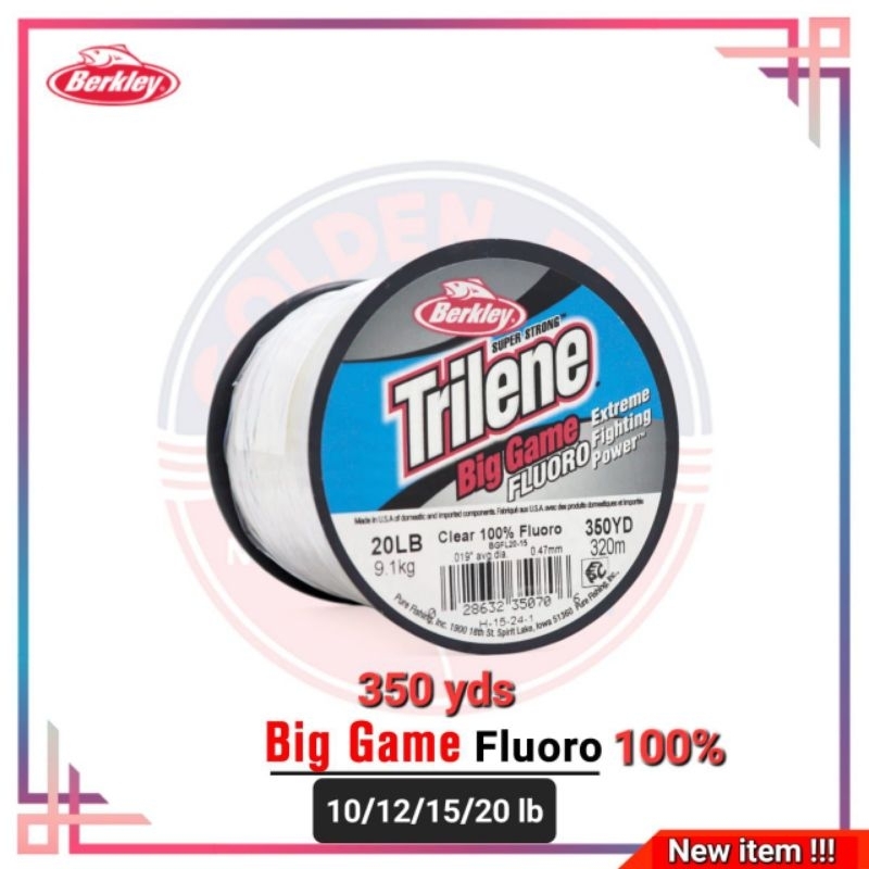 Senar berkley triline big game clear 100% fluoro asli