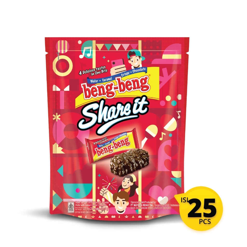 

BENG-BENG SHARE IT POUCH WAFER CARAMEL ISI 25PCS