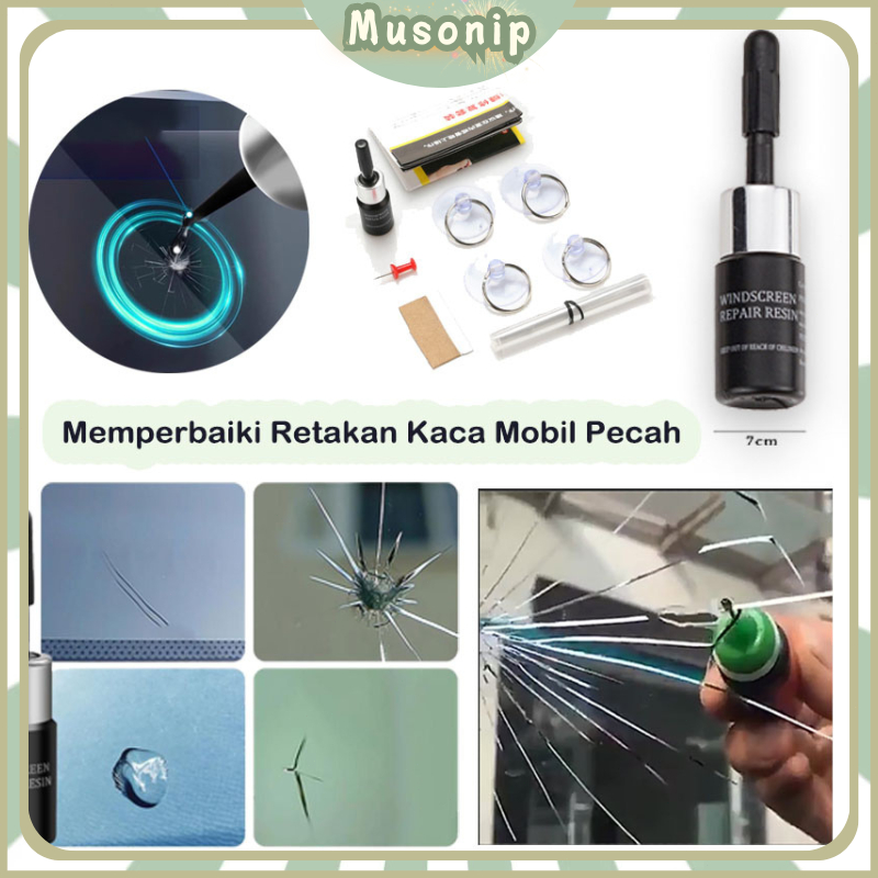 Windshield Repair Kit Glass Lem Perekat Kaca Mobil/Retak Kaca Depan Mobil Cairan/Perekat Perbaikan L