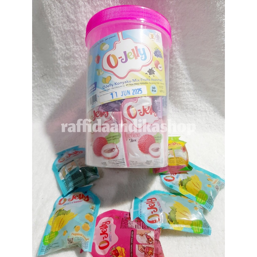 

O Jelly Toples | Jely Kemasan Toples Aneka Rasa | O jelly Konyaku