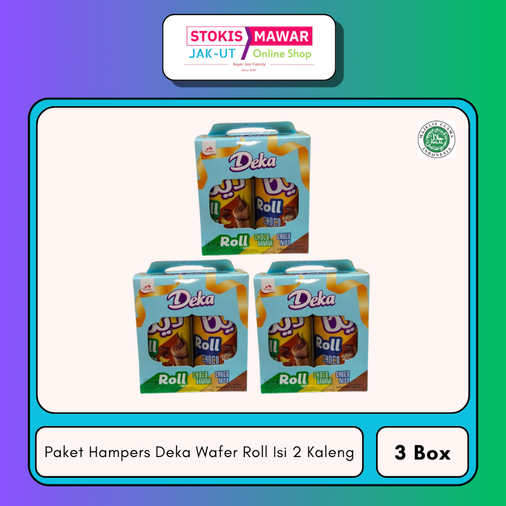 

Paket Murah 3 Box Deka Wafer Roll Edisi Lebaran Per Box Isi 2 kaleng