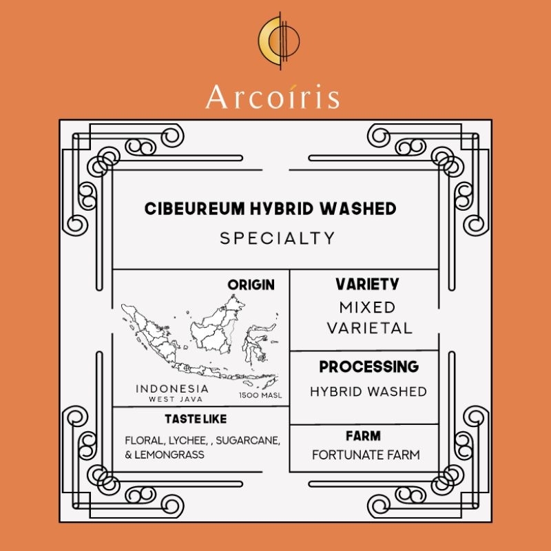 

Cibeureum Hybrid Washed - Arcoiris Coffee - Kopi Arabika - 150 gram