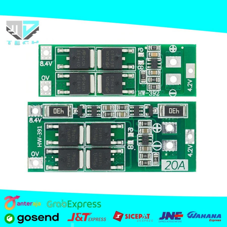 BMS 2S 20A 18650 Polymer Lithium Battery Protection BALANCED ENHANCED