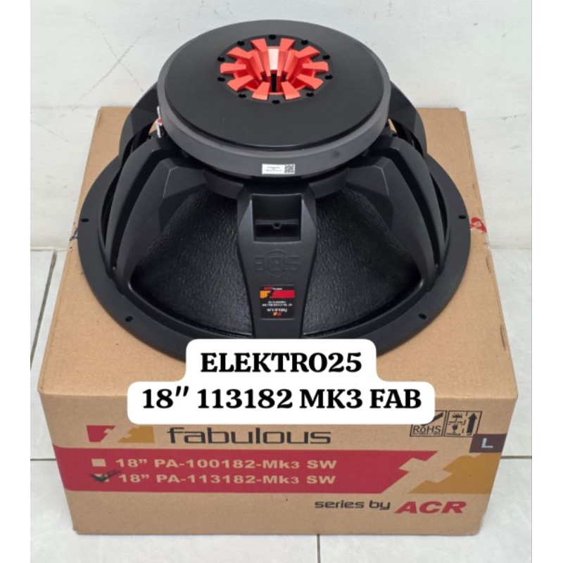 SPEAKER ACR FABULOUS 18" PA-113182-MK2 / 18" PA-113182-MK3 SW FAB SUBWOOFER