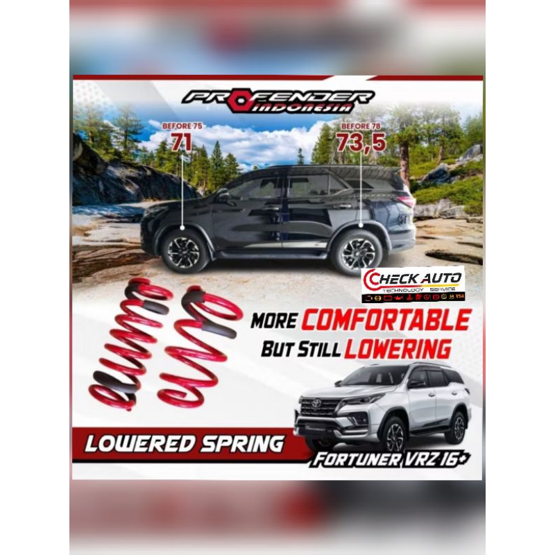 LOWERING KIT FORTUNER PROFENDER SRZ GR VRZ 16+